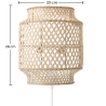 Buy Bamboo Wall Lamp Shade, Boho Bali Style - Lorna Natural 60485 - in the UK